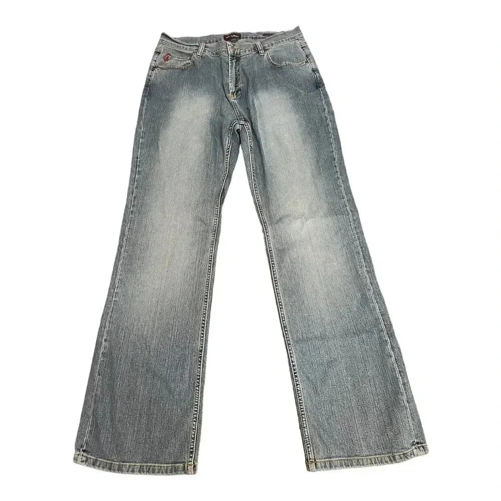 Jack of Spades Straight Relaxed Stretch Medium Wash Denim Jeans Men’s 34”Wx32”L